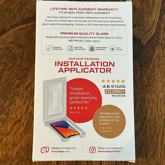 Screen Protector for iPhone 12 6.1”  2 pack - Picture 2 of 2